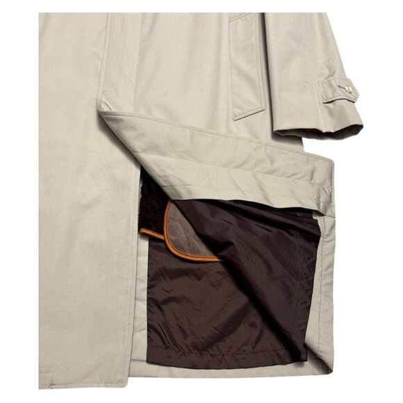 LONDON FOG TOWNE Vintage Designer Business Casual Long Trench Coat Mens 38 - Picture 9 of 9